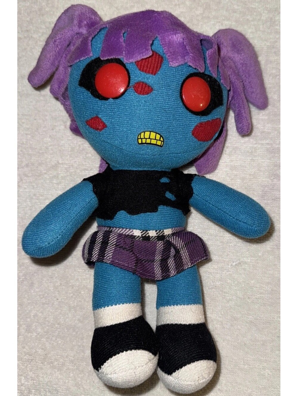 Mezco Creepy Cuddlers Plush Ophelia Stuffed Doll Zombie Blue Halloween 9" 2011